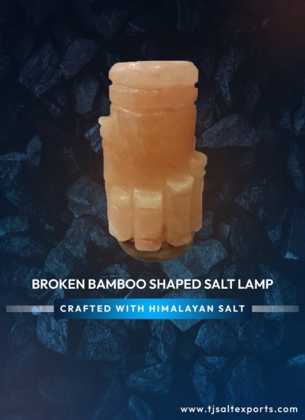Broken Bamboo Shaped Salt Lamp