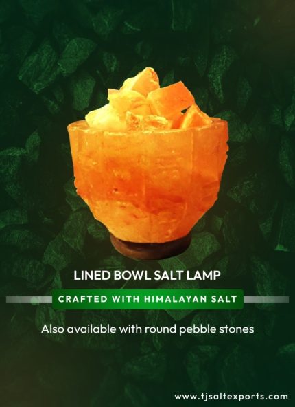 Lined Bowl Salt Lamp